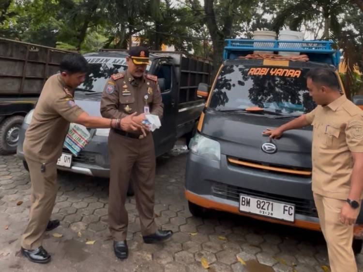 Buang Sampah dari Luar ke Pekanbaru, Tiga Pikap Diamankan