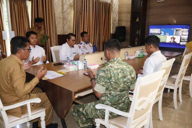 Bupati Diwakili Asisten II Setdakab Inhil Ikuti Rakor Pengendalian Inflasi Tahun 2026