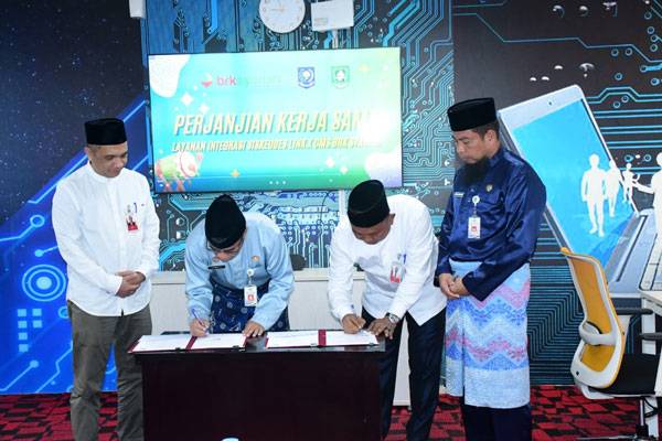 Wujudkan Transparansi Transaksi Dana Desa, Pemkab Bengkalis dan BRK Syariah Jalin Kerjasama