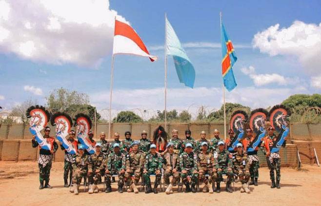 Satgas Indo RDB XXXIX-F Monusco Terima Kunjungan Military Police Contingent Commander (MPCC)