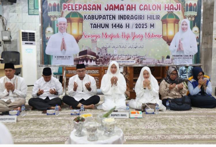 Penuh Haru, Wabup Yuliantini Lepas Jemaah Calon Haji Inhil 1446H/2025