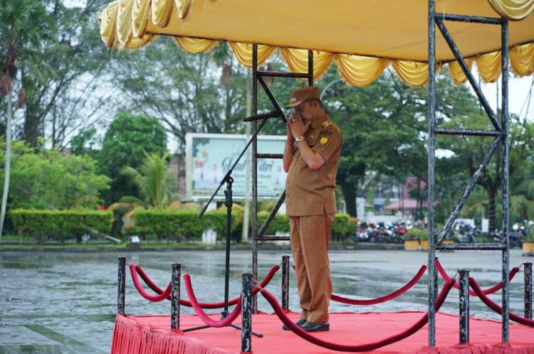 Usai Cuti Lebaran, Bupati H. Herman Pimpin Apel Gabungan