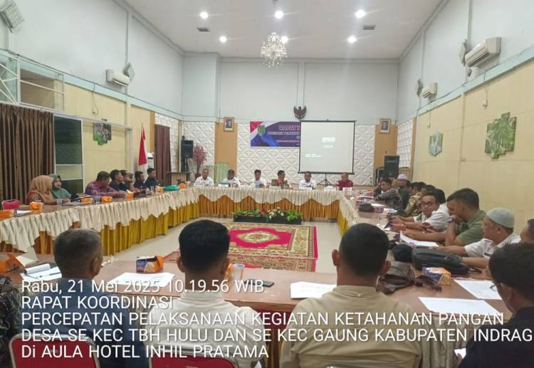 Kades Sungai Intan dan Direktur BUMDes Hadiri Rakor Percepatan Pelaksanaa Program Ketahanan Pangan Desa