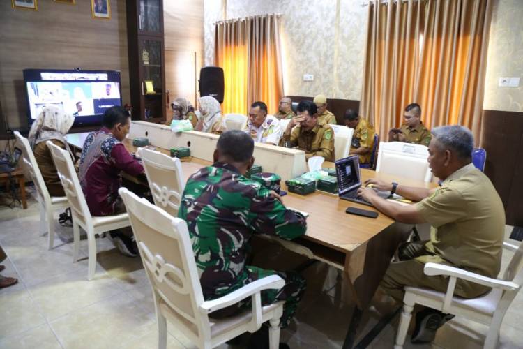 Bupati Inhil Ikuti Rakor Pengendalian Inflasi, Siap Dukung Program Nasional