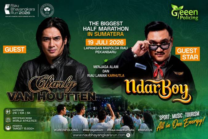 Riau Bhayangkara Run 2026 Dihadiri Artis Ibu Kota, Ada Charly Van Houten hingga Ndarboy