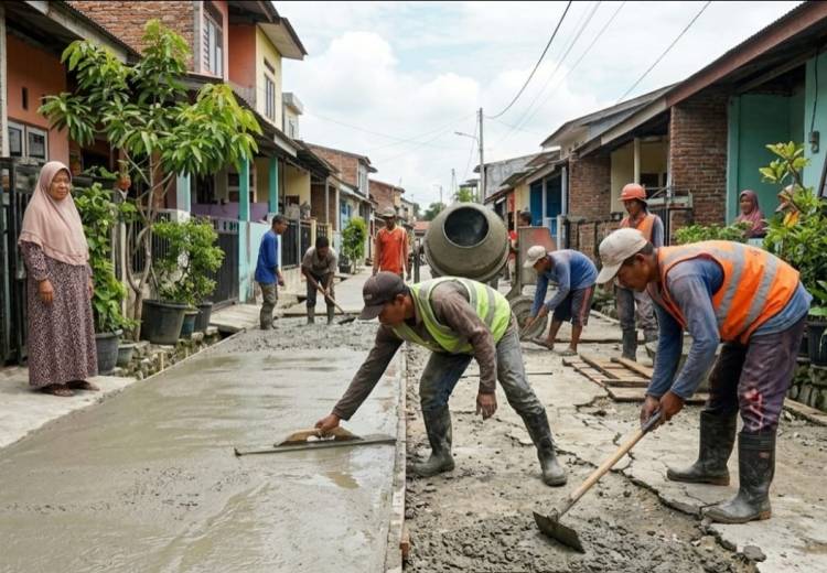 Semenisasi Jalan Lingkungan Pekanbaru Tahun Ini Ditargetkan Lebih dari 20 Kilometer