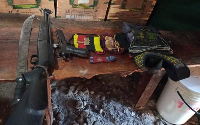 Tim Patroli Pengintaian Koops TNI Habema Berhasil Mengamankan Senjata Api Campuran di Distrik Wame