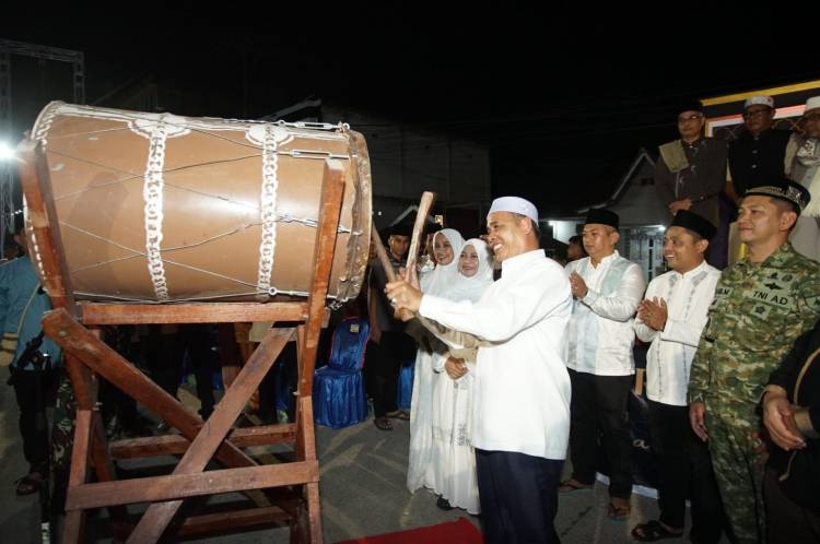 Takbir Menggema di Keritang, Bupati Herman Ajak Masyarakat Perkuat Kebersamaan dan Syiar Islam