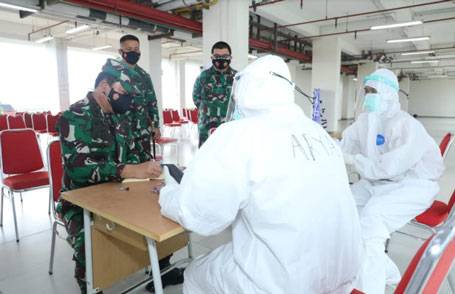 Panglima TNI Kembali Sidak Rusun Nagrak Isolasi Pasien Covid-19