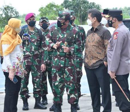 Isolasi Terpusat OTG Nagrak dan 4 Posko PPKM Mikro di Sidak Panglima TNI