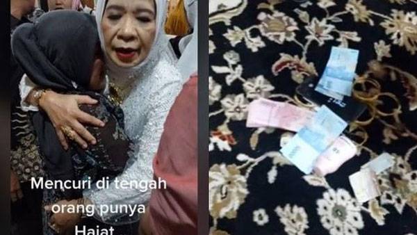 Viral !! Wanita Ini Curi Uang hingga Perhiasan di Hajatan, Modus Jadi Tamu Undangan
