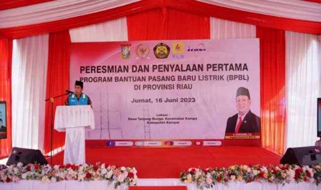 Dirjen Kelistrikan Kementerian ESDM Resmikan Program BPBL di Kampar