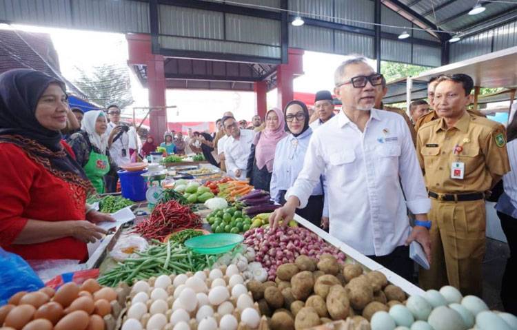 Tampung 100 Pedagang, Mendag Zulkifli Hasan Resmikan Pasar Palapa Pekanbaru
