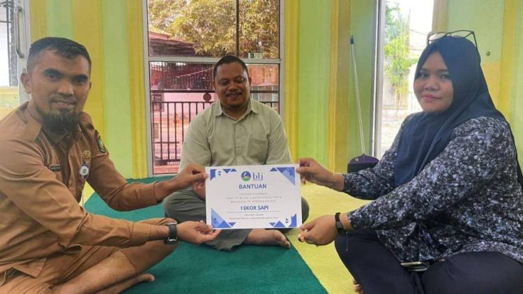 PT BLJ Salurkan Bantuan Hewan Kurban di 11 Kecamatan di Bengkalis