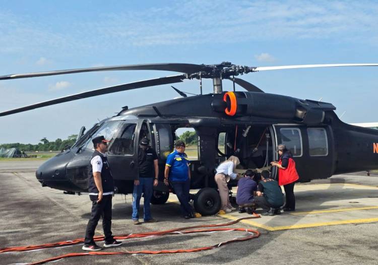 Heli Water Bombing Bantuan BNPB Tiba di Riau, Bantu Penanganan Karhutla