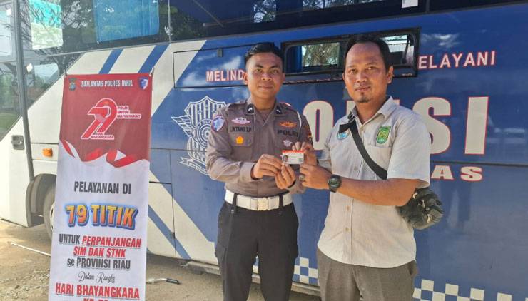 HUT Bhayangkara Ke79, Satlantas Polres Inhil Luncurkan Pelayanan SIM Keliling Serentak se Riau