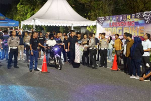Tekan Balap Liar, Polda Riau Resmikan Lintasan Drag Bike di Pekanbaru