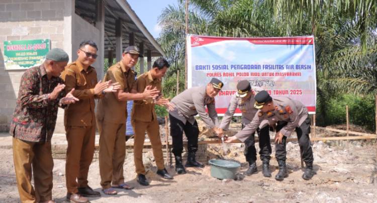 Pembangunan Fasilitas Air Bersih Dusun Pematang Padang, Kapolres: Wujud Kepedulian Polri untuk Masyarakat