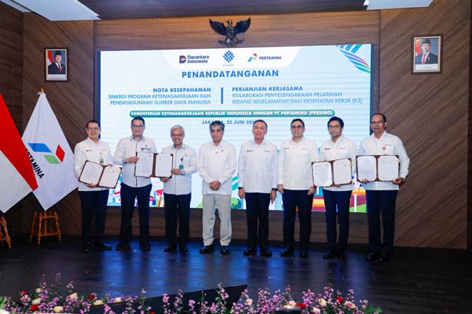 Kemnaker&ndash;Pertamina Jalin Kolaborasi Pengembangan SDM dan Pelatihan Vokasi K3