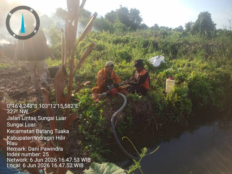 TRC BPBD Inhil Taklukkan Dua Titik Karhutla Dalam Hitungan Jam