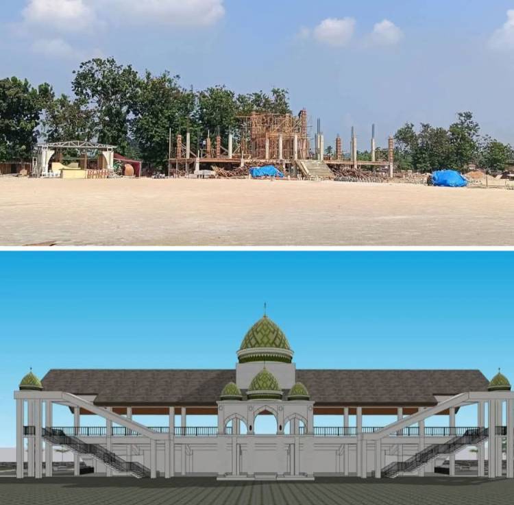 Arena Utama MTQ Ke-44 Tingkat Provinsi Riau Tinggal Tahap Finising