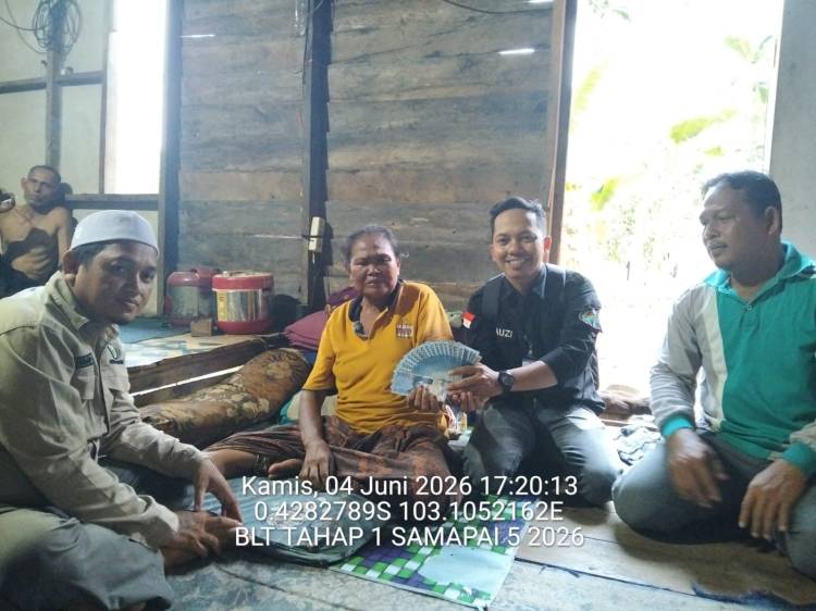 Pemdes Sungai Intan Salurkan BLT DD untuk KPM