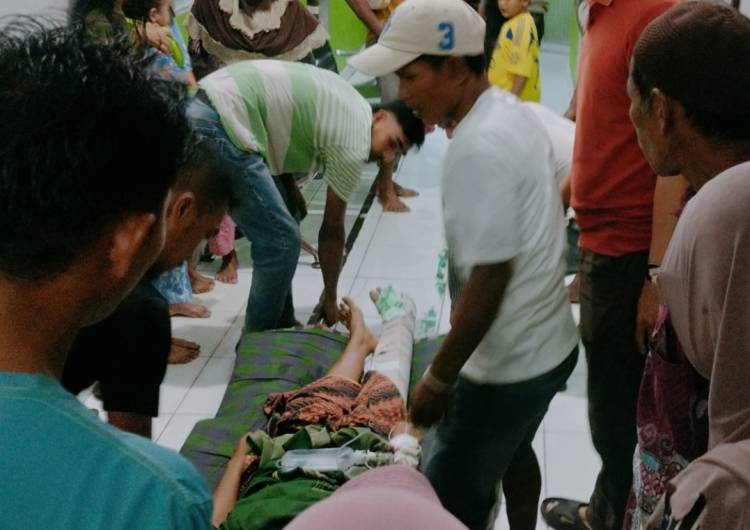 Selamatkan Istri, Suami di Inhil Terjun ke Sungai Tusuk Mata Buaya