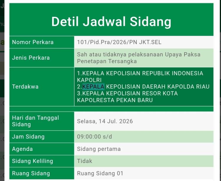 Praperadilan Kasus Kriminalisasi Aktivis KNPI Dijadwalkan 14 Juli Mendatang