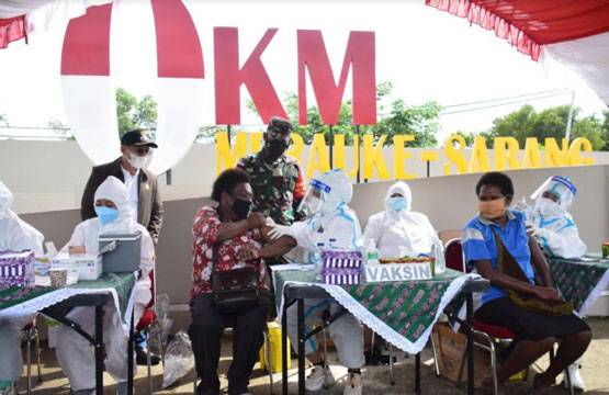 Korem 174 Merauke Gelar Serbuan Vaksinasi Covid-19 Di Ujung Negeri