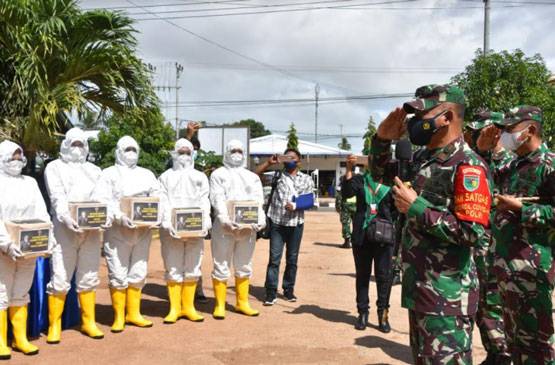 Danrem 174 Merauke Beri Apresiasi dan Hormat Kepada Nakes Selama Pelaksanaan Serbuan Vaksinasi Covid-19