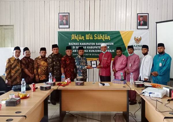 Belajar Sistem Pengumpulan Zakat, Baznas Sarolagon Kunker ke Baznas Siak