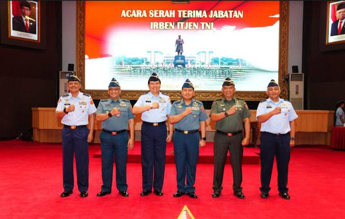 Irjen TNI Pimpin Serah Terima Jabatan Irben Itjen TNI