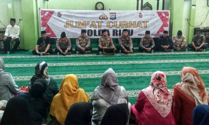 Polda Riau Gelar Jumat Curhat di Sukaramai, Masyarakat Sorot Masalah Narkoba, Warnet dan Kemacetan