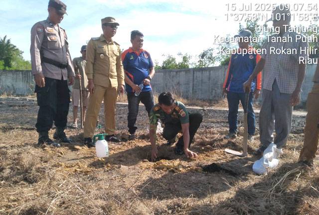Wakili Dandim 0321/Rohil, Danramil 02/TP dan Wabup Rohil Hadiri Penanaman Pohon Jabon di Ujungtanjung