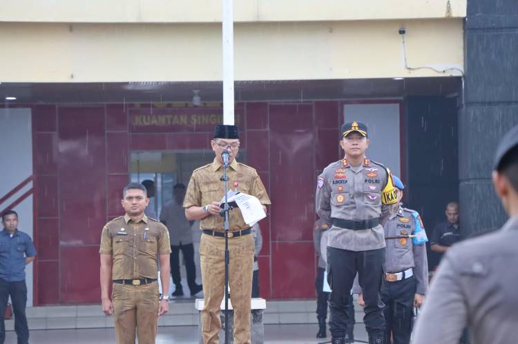 Pj. Sekda Kuansing dr. Fahdiansyah Hadiri Apel Siaga Penanganan Karhutla