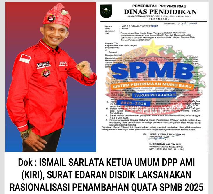 Ketua DPP AMI Sebut SPMB 2025 Riau Sarat Masalah, Siapa Dalangnya?