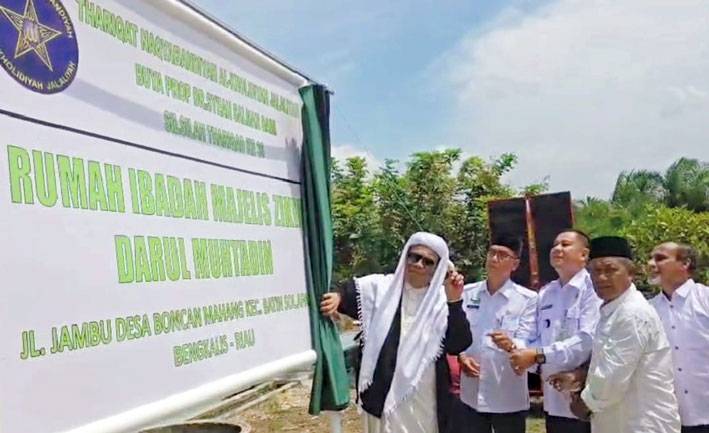Mursyid TNAJ Bersama Pemkab Bengkalis Resmikan Majelis Zikir Darul Muhtadin