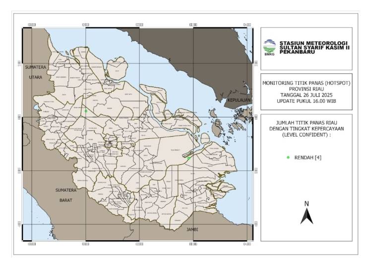 Hotspot Riau Turun Drastis, dari 586 Jadi 56 Titik