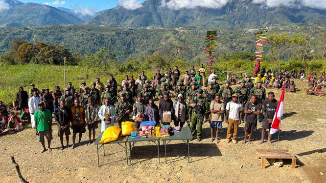 Langkah Nyata Menjaga Papua Damai: Koops TNI Habema Kuasai Honai Kelompok Bersenjata OPM, Tiga Pucuk Senjata Api Berhasil Diamankan