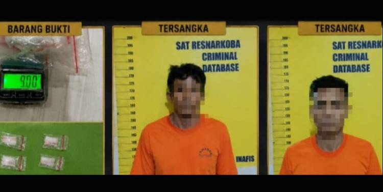Satresnarkoba Polresta Pekanbaru Gerebek Dua Tersangka Narkoba di SM Amin