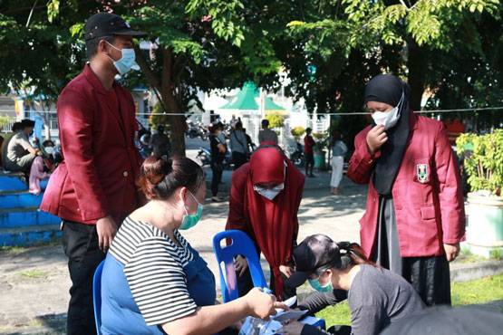 Gandeng Mahasiswa, Polres Meranti Gelar Vaksinasi Massal