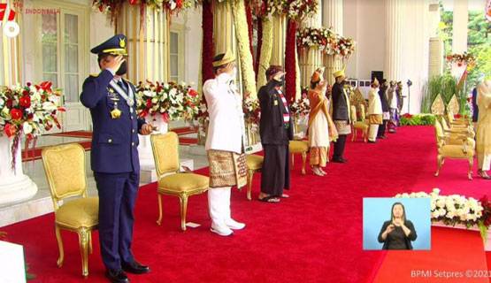 Panglima TNI Hadiri Upacara Peringatan HUT Ke-76 Kemerdekaan RI di Istana Negara