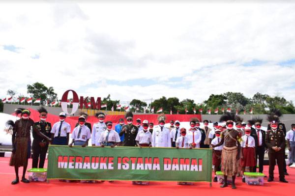 Saat Presiden Menyapa Masyarakat Merauke Melalui Konferensi Video