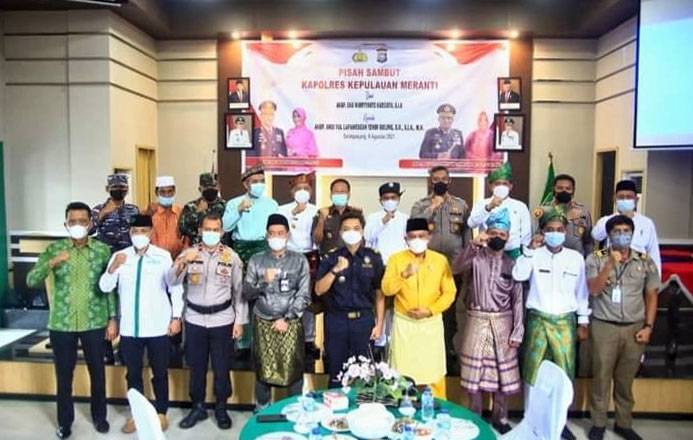 Pisah Sambut Kapolres Kepulauan Meranti, HM Adil Harapkan Sinergitas Makin Baik