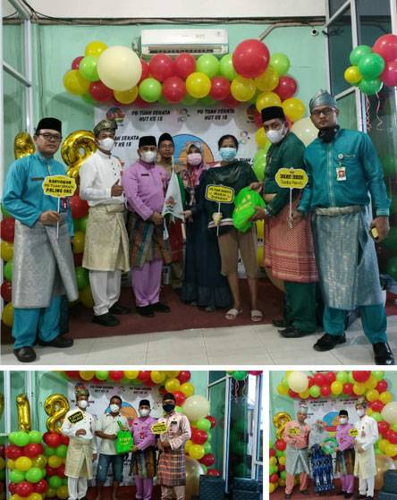 Sambut HUT Ke-18, PD Tuah Sekata Pelalawan Gelar Aksi Sosial, Vaksin Hingga Undian Berhadiah