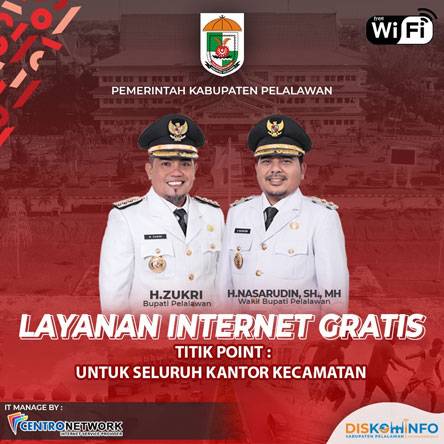 PT. CDI Menang Tender Layanan Internet Kecamatan di Pelalawan, Sediakan Akses Wifi Gratis Luar Jam Kantor