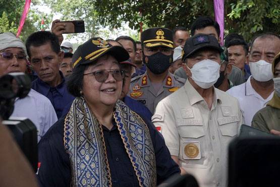 Cegah Abrasi, Gubri Dampingi Menteri Siti Nurbaya Tanam Pohon di Tepian DAS Indragiri