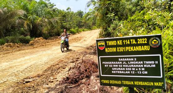 Sejumlah Program TMMD 114 Kodim 0301/PBR Mulai Dinikmati Hasilnya Oleh Masyarakat