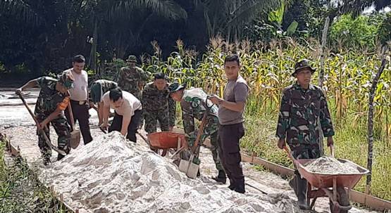 Gemeretak Sekop, Cangkul Penyemangat Kerja Satgas TMMD Kodim 0301/Pbr