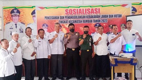 Pemcam Rambah Taja Sosialisasi Penanggulangan Karhutla bagi Perangkat Desa